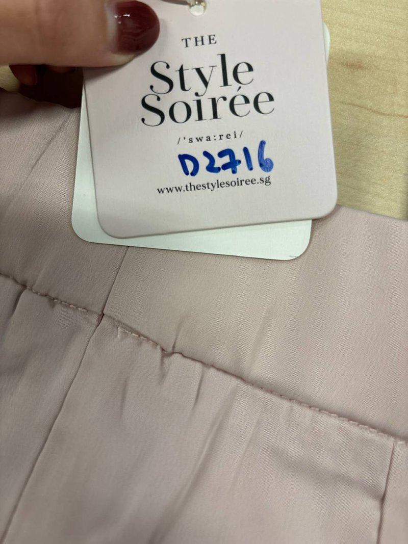 DEFECT | Deliana Drape Satin Midi in Pastel Pink in XS