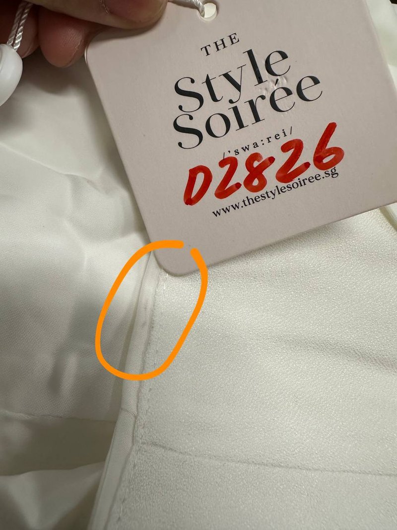 DEFECT | Deliana Drape Satin Midi in White in XS