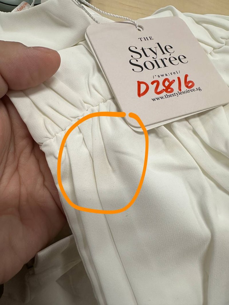 DEFECT | Tilly Tiered Co-ord Top in White in XS / XL