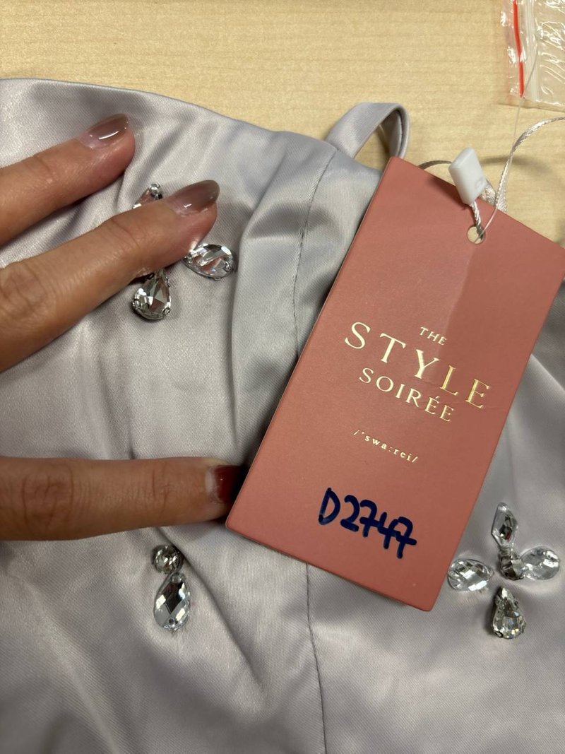 DEFECT | Sparkle Embellished Top in Silver in S