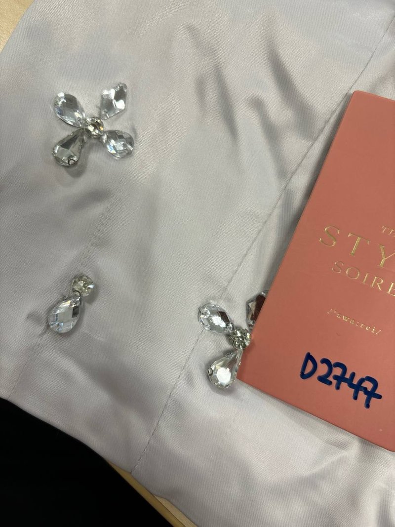 DEFECT | Sparkle Embellished Top in Silver in S