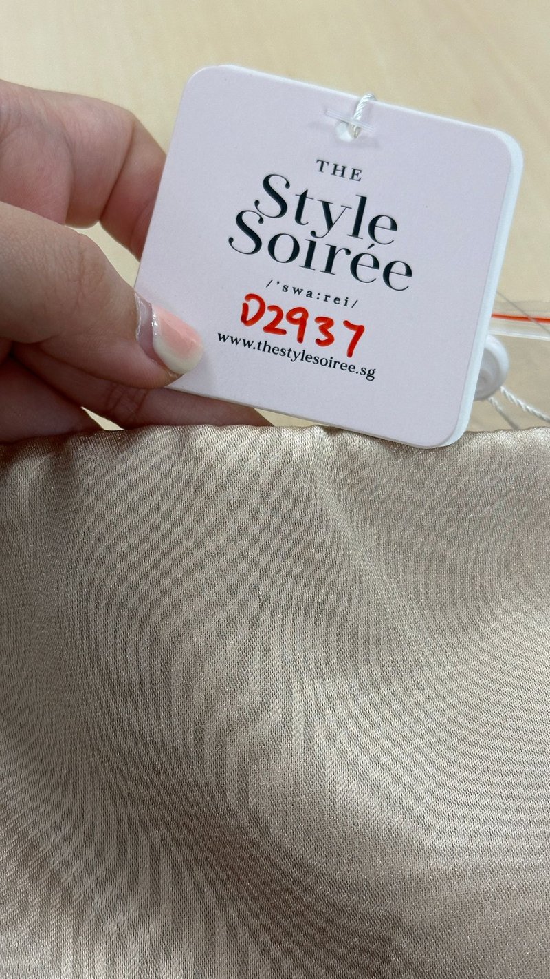 DEFECT | Parisie Pearl Satin Top in Champagne in S DEFECT | Parisie Pearl Satin Top in Champagne in S