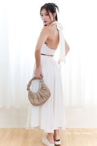 DEFECT | Heda Co-ord Maxi Skirt in White ( Petite Length ) in XL DEFECT | Heda Co-ord Maxi Skirt in White ( Petite Length ) in XL