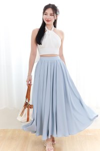 Heda Co-ord Maxi Skirt in Light Blue ( Regular Length ) Heda Co-ord Maxi Skirt in Light Blue ( Regular Length )