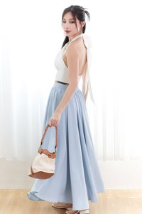 Heda Co-ord Maxi Skirt in Light Blue ( Regular Length ) Heda Co-ord Maxi Skirt in Light Blue ( Regular Length )