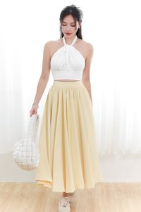 DEFECT | Heda Co-ord Maxi Skirt in Yellow ( Petite Length ) in XXS