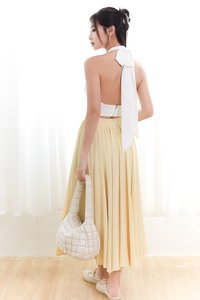 DEFECT | Heda Co-ord Maxi Skirt in Yellow ( Petite Length ) in XXS