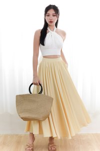 Heda Co-ord Maxi Skirt in Yellow ( Regular Length )