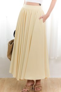 Heda Co-ord Maxi Skirt in Yellow ( Regular Length )