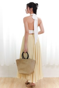 DEFECT | Heda Co-ord Maxi Skirt in Yellow ( Regular Length ) in XL DEFECT | Heda Co-ord Maxi Skirt in Yellow ( Regular Length ) in XL