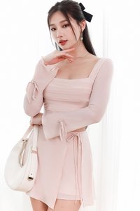 DEFECT | Rin Ribbon Sleeved Co-ord Top in Ballet Pink in XXS/XS/S/M/L/XL DEFECT | Rin Ribbon Sleeved Co-ord Top in Ballet Pink in XXS/XS/S/M/L/XL
