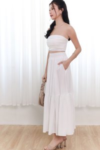 DEFECT | Tilly Tiered Top Petite V2 in White in XL DEFECT | Tilly Tiered Top Petite V2 in White in XL