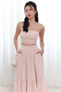 Tilly Tiered Top Petite V2 in Blush Pink
