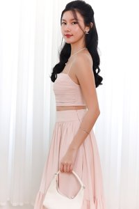 Tilly Tiered Top Petite V2 in Blush Pink