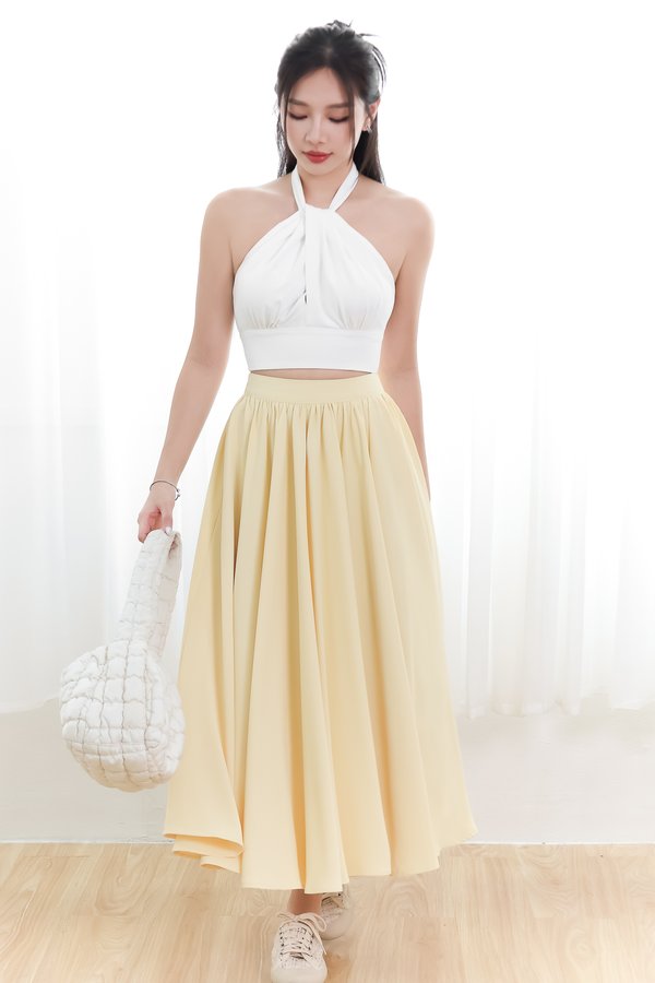 DEFECT | Heda Co-ord Maxi Skirt in Yellow ( Petite Length ) in M