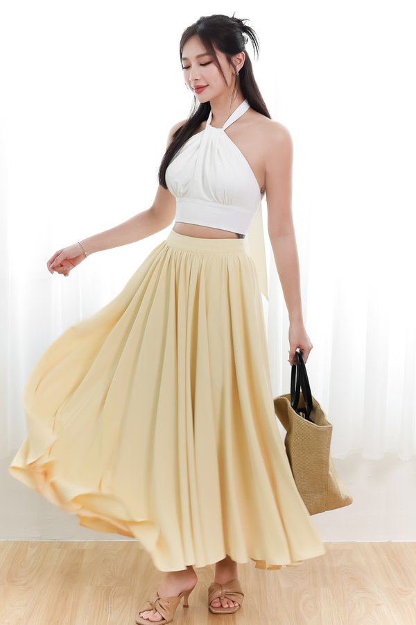 Heda Co-ord Maxi Skirt in Yellow ( Regular Length )
