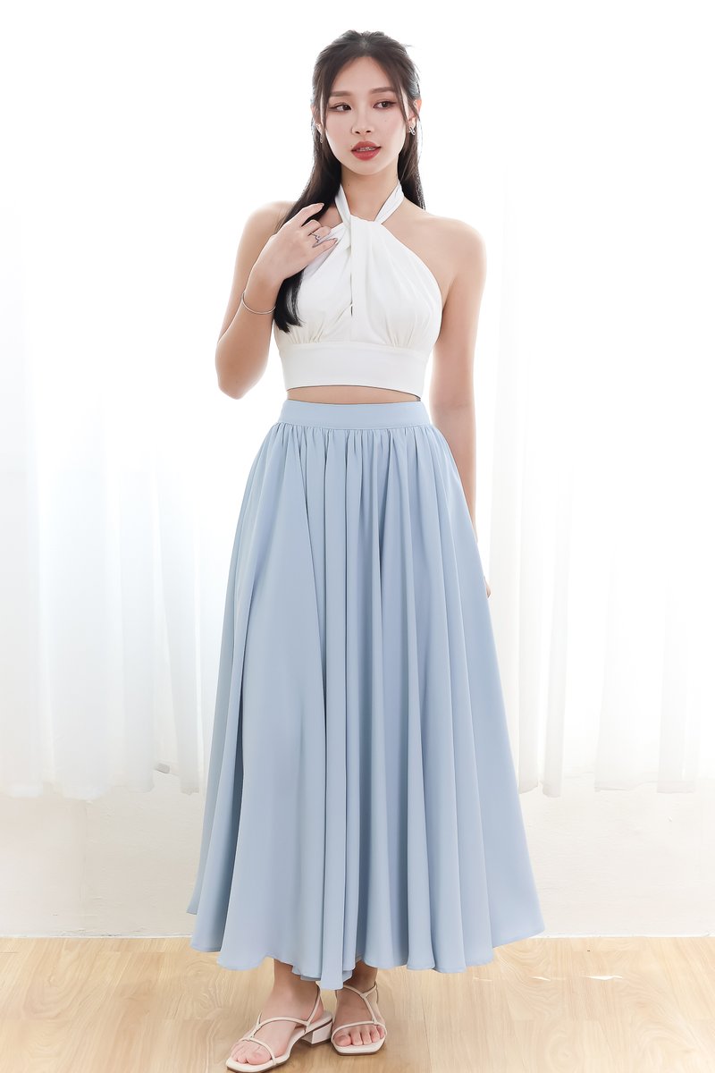 Heda Co-ord Maxi Skirt in Light Blue ( Regular Length ) Heda Co-ord Maxi Skirt in Light Blue ( Regular Length )