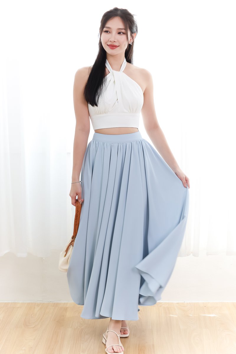 Heda Co-ord Maxi Skirt in Light Blue ( Regular Length ) Heda Co-ord Maxi Skirt in Light Blue ( Regular Length )
