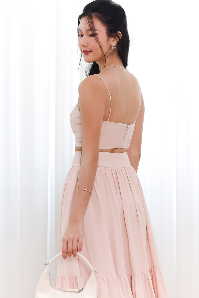 Tilly Tiered Top Petite V2 in Blush Pink