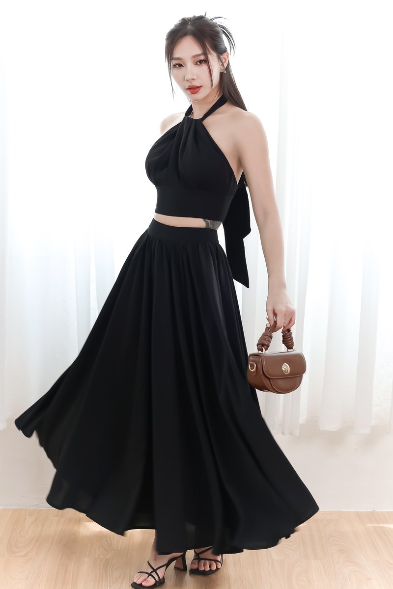 DEFECT | Heda Co-ord Maxi Skirt in Black ( Regular Length ) in S DEFECT | Heda Co-ord Maxi Skirt in Black ( Regular Length ) in S