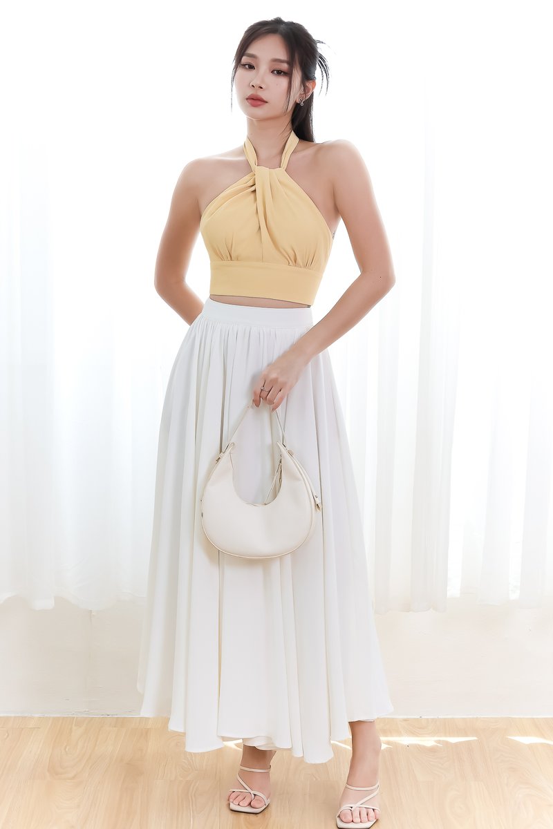 Heda Halter Co-ord Top in Yellow