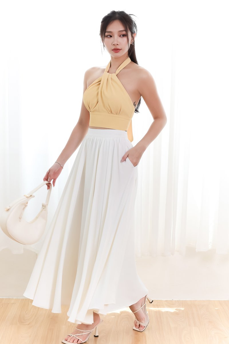 Heda Halter Co-ord Top in Yellow