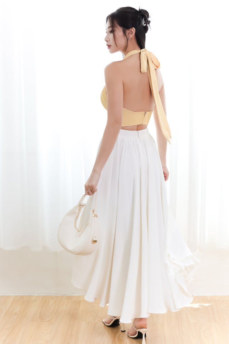 Heda Halter Co-ord Top in Yellow