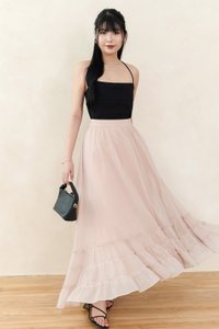 Ceda Chiffon Midaxi Skirt in Blush Pink Ceda Chiffon Midaxi Skirt in Blush Pink