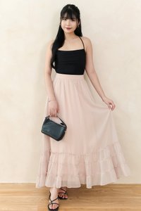 Ceda Chiffon Midaxi Skirt in Blush Pink Ceda Chiffon Midaxi Skirt in Blush Pink