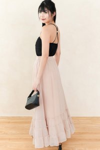 Ceda Chiffon Midaxi Skirt in Blush Pink Ceda Chiffon Midaxi Skirt in Blush Pink