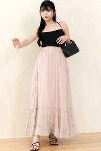 Ceda Chiffon Midaxi Skirt in Blush Pink Ceda Chiffon Midaxi Skirt in Blush Pink