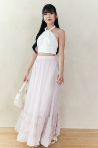 Ceda Chiffon Midaxi Skirt in Soft Lilac Pink