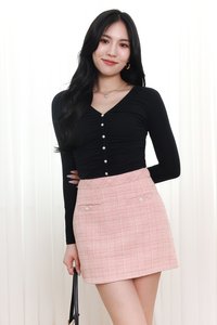 Teira Tweed Skorts in Rose Pink Teira Tweed Skorts in Rose Pink