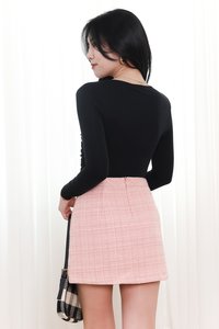 Teira Tweed Skorts in Rose Pink Teira Tweed Skorts in Rose Pink