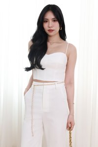 Chancie Co-ord Padded Top in White