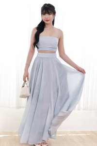 RESTOCKS | Phaedra Printed Co-ord Skirt in Light Blue ( Regular Length )