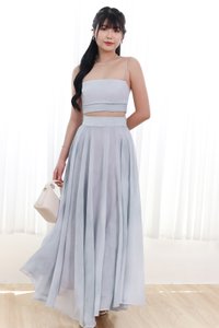 RESTOCKS | Phaedra Printed Co-ord Skirt in Light Blue ( Regular Length )