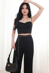 Chancie Co-ord Padded Top in Black Chancie Co-ord Padded Top in Black
