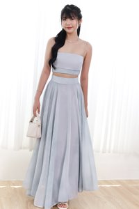 RESTOCKS | Phaedra Printed Co-ord Skirt in Light Blue ( Regular Length )