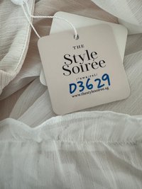 DEFECT | Ceda Chiffon Midaxi Skirt in White x Nude in XXS DEFECT | Ceda Chiffon Midaxi Skirt in White x Nude in XXS