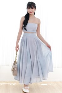 RESTOCKS | Phaedra Printed Co-ord Top in Light Blue RESTOCKS | Phaedra Printed Co-ord Top in Light Blue