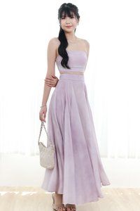 RESTOCKS | Phaedra Printed Co-ord Skirt in Soft Lilac ( Regular Length )