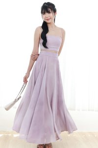 RESTOCKS | Phaedra Printed Co-ord Skirt in Soft Lilac ( Regular Length )