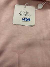 DEFECT | Rianne Ruched Midi Dress in Pastel Pink in XXS DEFECT | Rianne Ruched Midi Dress in Pastel Pink in XXS