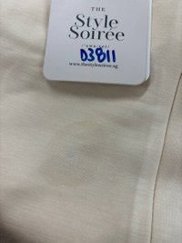 DEFECT | Rianne Ruched Midi Dress in Cream in L DEFECT | Rianne Ruched Midi Dress in Cream in L