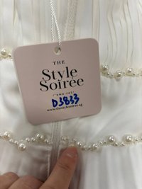 DEFECT | Perdi Pearl Pleated Jumpsuit in White in XS DEFECT | Perdi Pearl Pleated Jumpsuit in White in XS