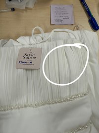 DEFECT | Perdi Pearl Pleated Jumpsuit in White in M