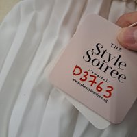 DEFECT | Perdi Pearl Pleated Jumpsuit in White in L