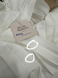 DEFECT | Perdi Pearl Pleated Jumpsuit in White in M