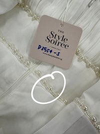 DEFECT | Perdi Pearl Pleated Jumpsuit in White in S/M